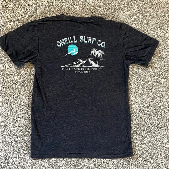 O'Neill Black Short Sleeve Tee with Surf Graphic size medium - Picture 1 of 3